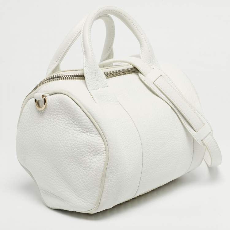 Pre Owned Alexander Wang White Leather Small Rockie Bag