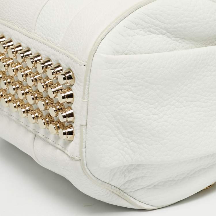 Pre Owned Alexander Wang White Leather Small Rockie Bag