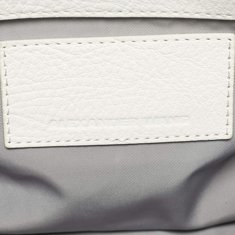 Pre Owned Alexander Wang White Leather Small Rockie Bag