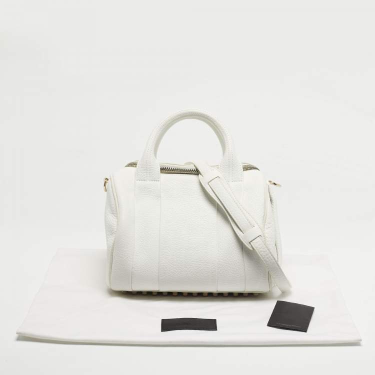 Pre Owned Alexander Wang White Leather Small Rockie Bag