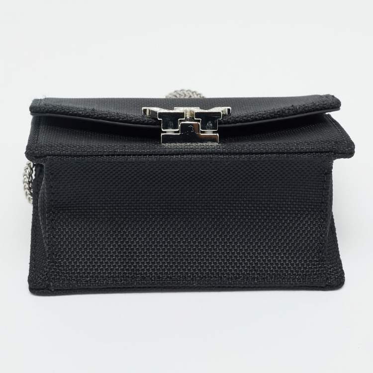 Pre Owned Alexander Wang Black Nylon Micro W Crystal Legacy Crossbody Bag