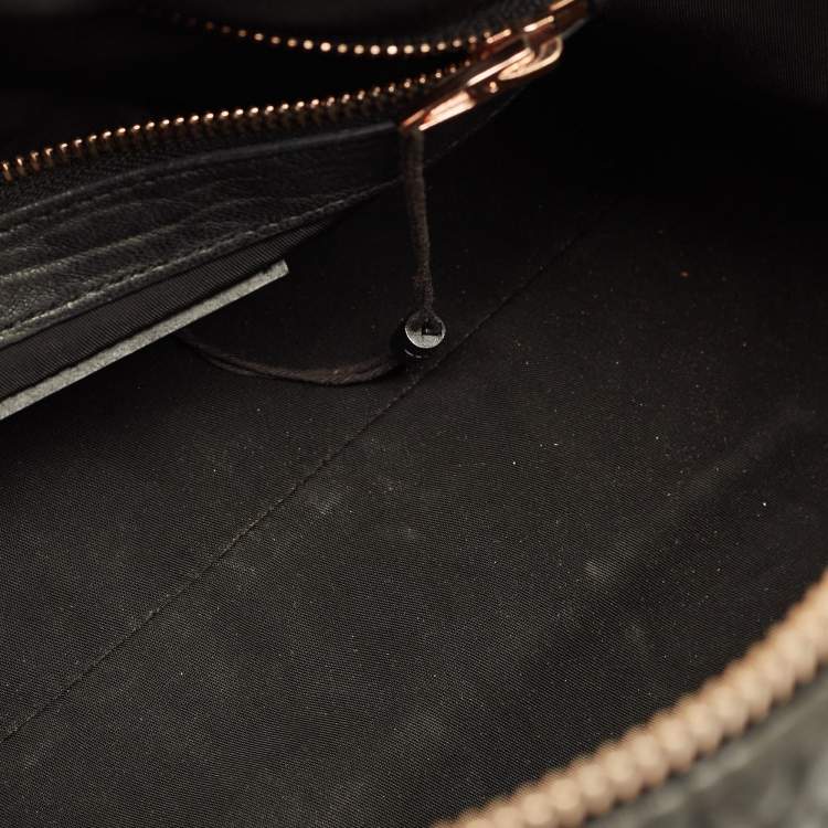 Pre Owned حقيبة أليكساندر وانغ روكو جلد مرصوف أسود