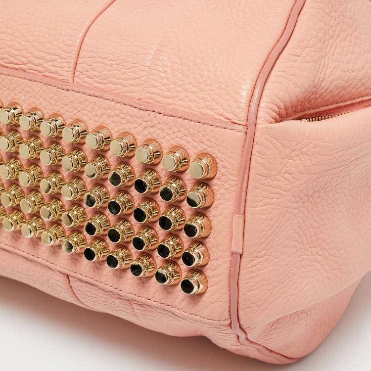 Pre Owned Alexander Wang Peach Grained Leather Rocco Bag