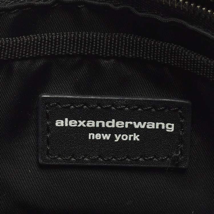 Pre Owned حقيبة يد توتس الكسندر وانغ كروزر مرصعة بالكريستال قماش أسود صغيرة