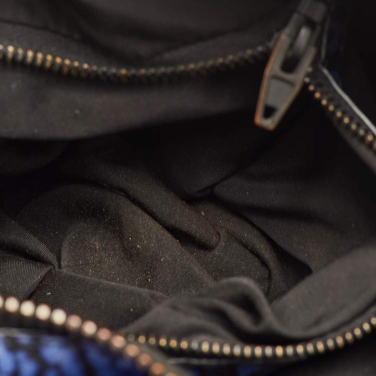 Pre Owned Alexander Wang Rocco Blue/Grey Leather Satchel