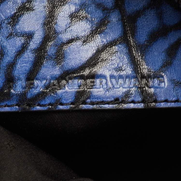 Pre Owned Alexander Wang Rocco Blue/Grey Leather Satchel