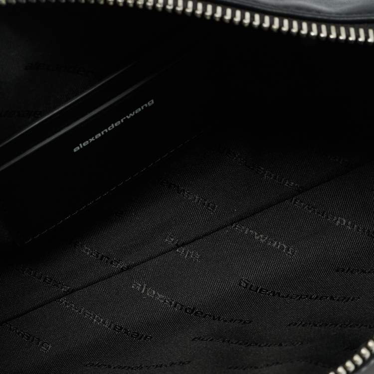 Pre Owned Alexander Wang Heiress Flex Black Leather Shoulder Bag