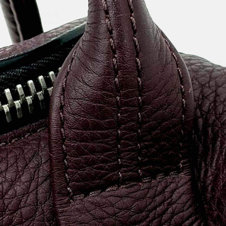 Pre Owned Alexander Wang Burgundy Leather Mini Loki Duffel Bag