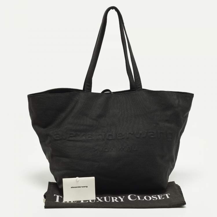 Pre Owned Alexander Wang Punch Black Nylon Tote