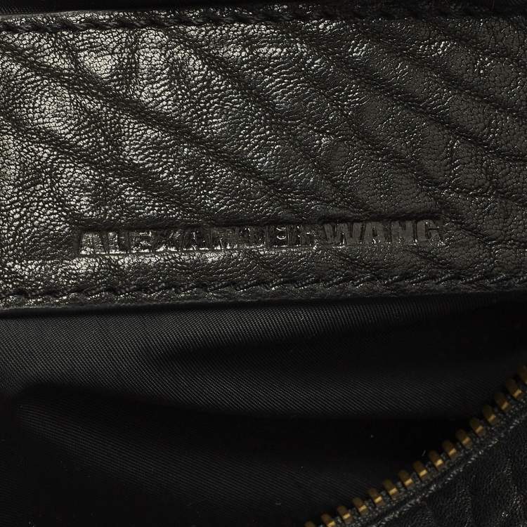 مملوكة مسبقًا حقيبة ألكسندر وانغ "روكو ساتشيل" جلد أسود