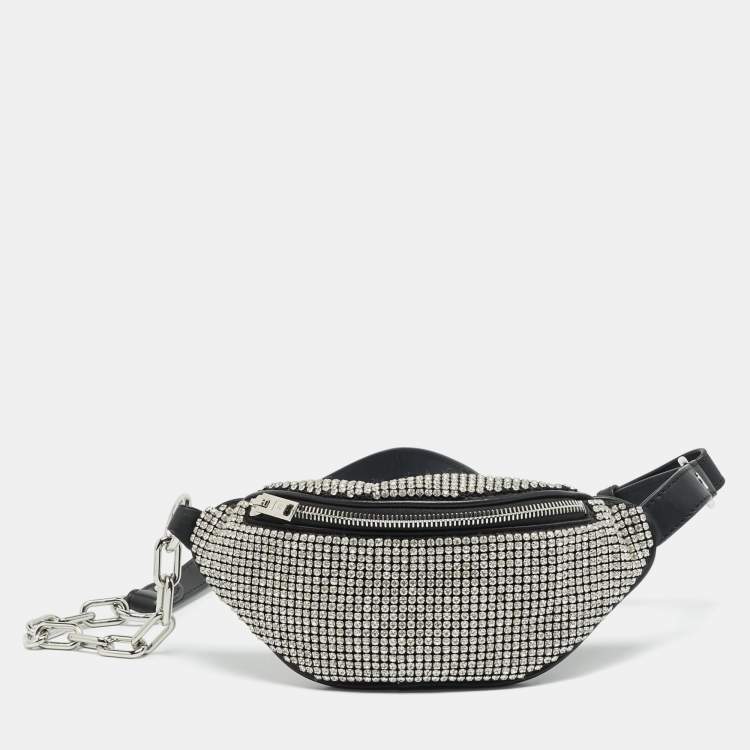 Pre Owned Alexander Wang Attica Mini Black Rhinestone Belt Bag