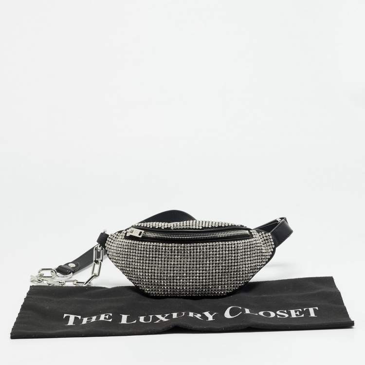 Pre Owned Alexander Wang Attica Mini Black Rhinestone Belt Bag