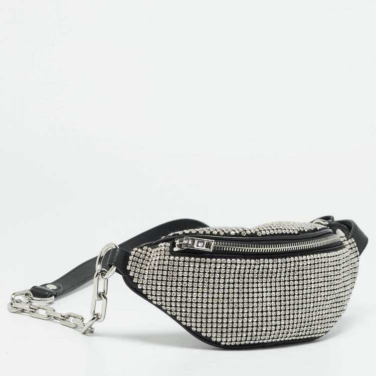 Pre Owned Alexander Wang Attica Mini Black Rhinestone Belt Bag