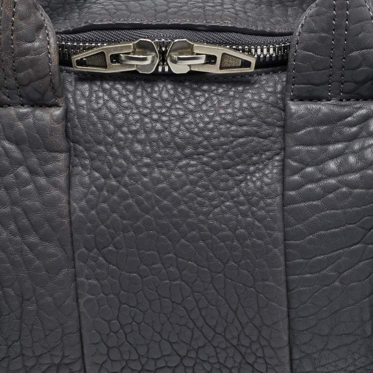 Pre Owned Alexander Wang Rocco Grey Textured Leather Bag
