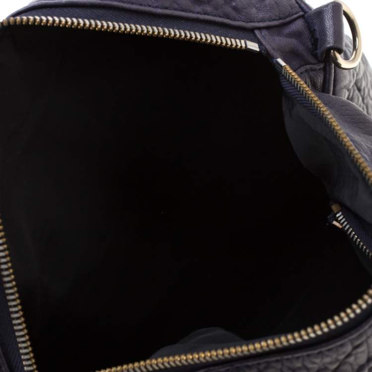 Pre Owned Alexander Wang Purple Pebbled Leather Rocco Duffel Bag