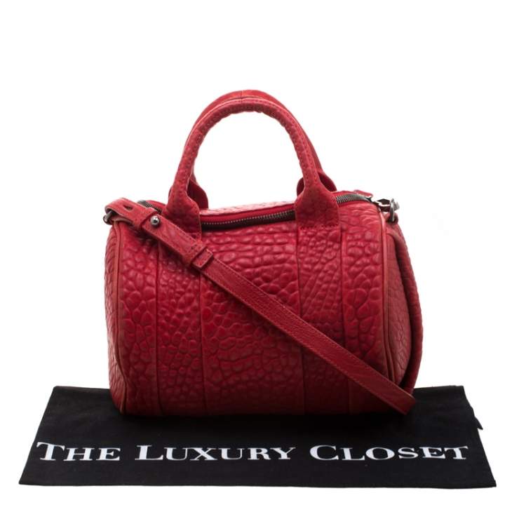 Pre Owned Alexander Wang Red Leather Small Rockie Satchel