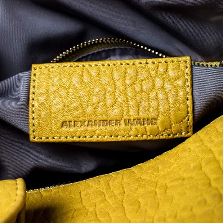 Pre Owned Alexander Wang Yellow Leather Rocco Duffle Bag