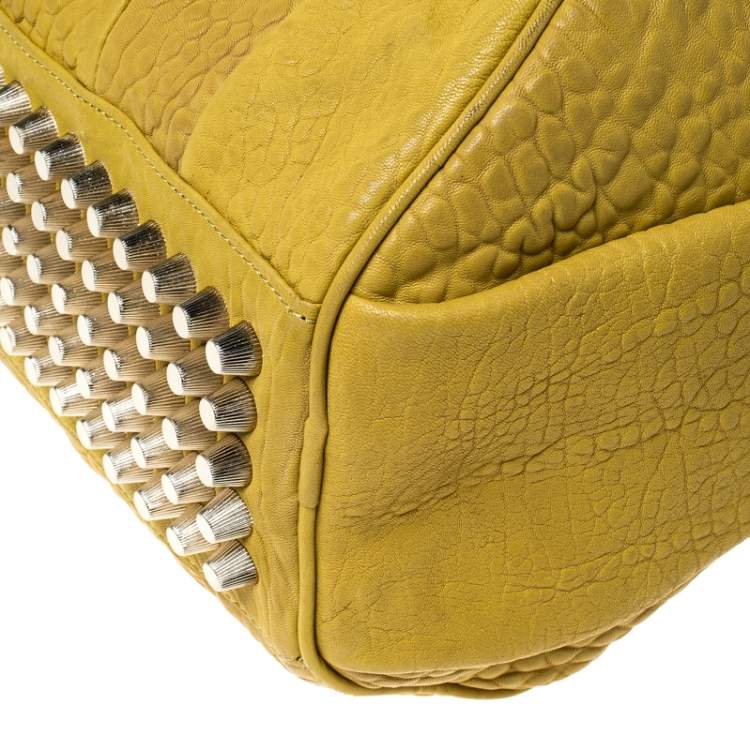 Pre Owned Alexander Wang Yellow Leather Rocco Duffle Bag