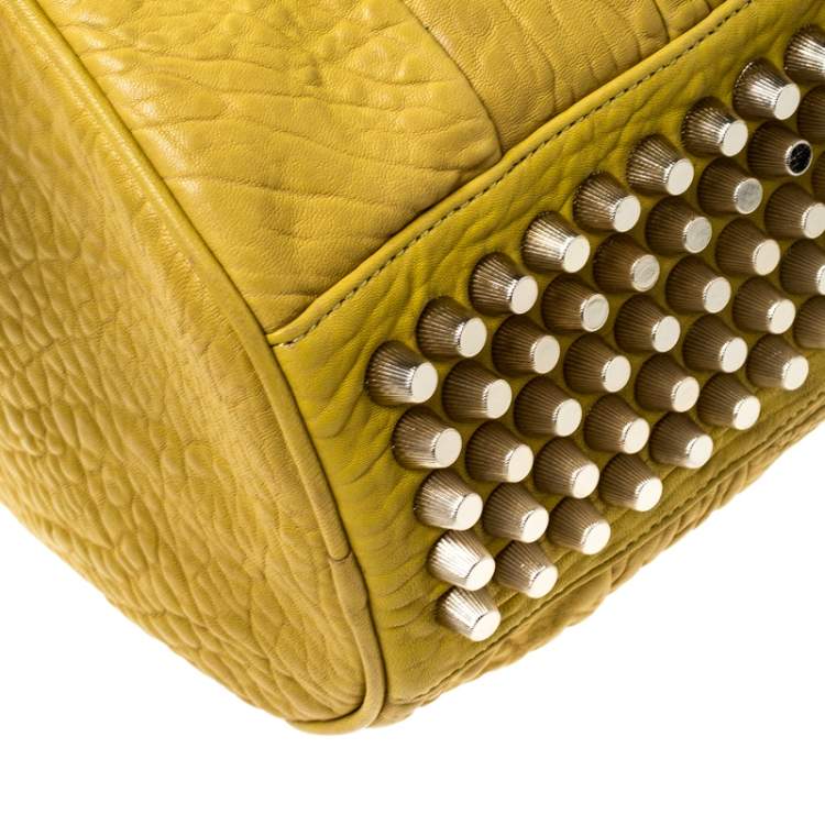Pre Owned Alexander Wang Yellow Leather Rocco Duffle Bag