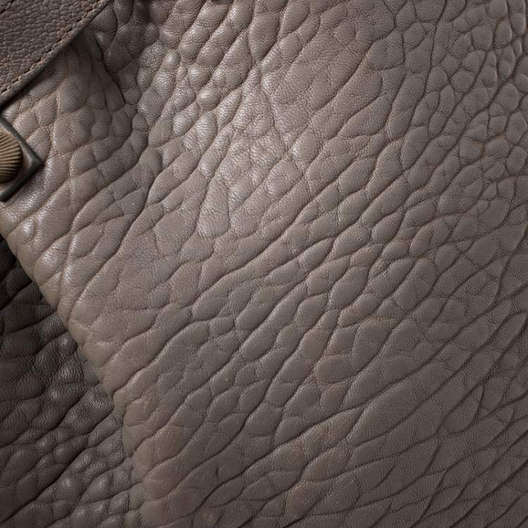 Pre Owned Alexander Wang Taupe Textured Leather Diego Bucket Bag