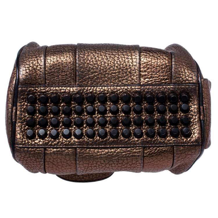 Pre Owned Alexander Wang Metallic Iridescent Textured Leather Rocco Bag