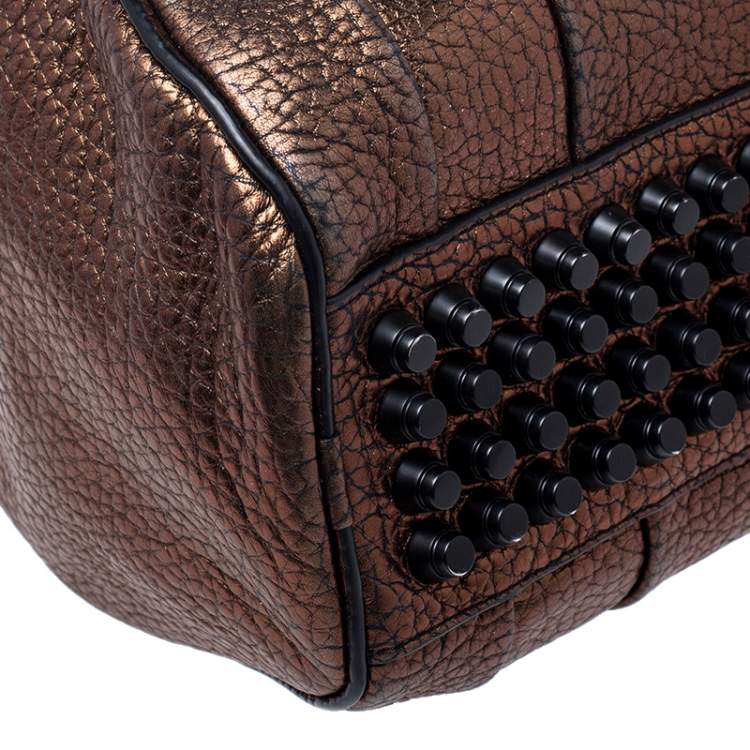 Pre Owned Alexander Wang Metallic Iridescent Textured Leather Rocco Bag