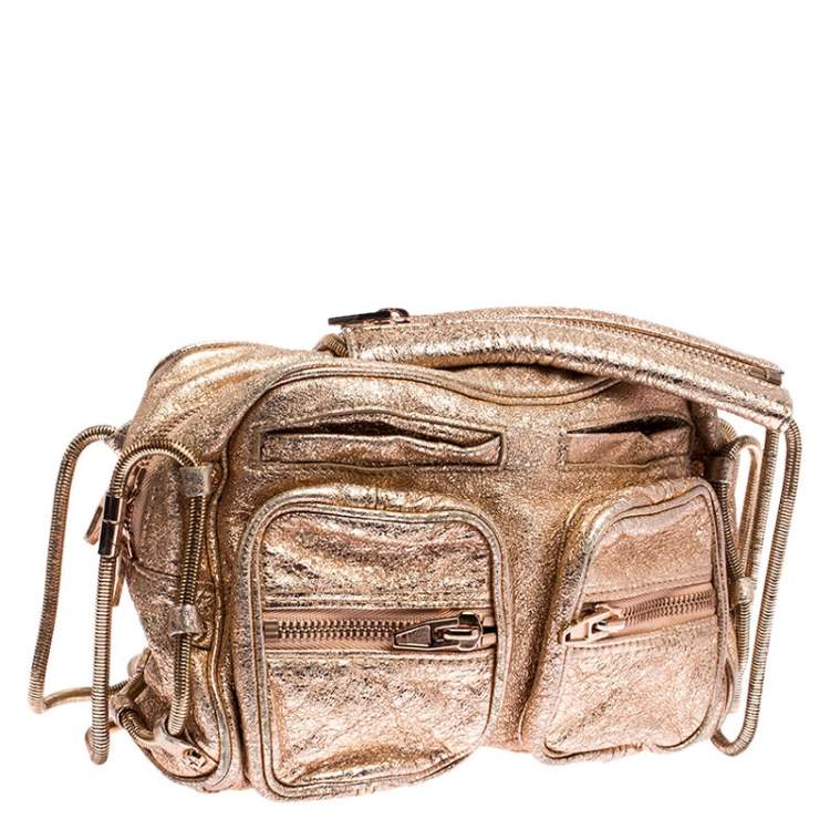 Pre Owned Alexander Wang Metallic Rose Gold Leather Brenda Shoulder Bag