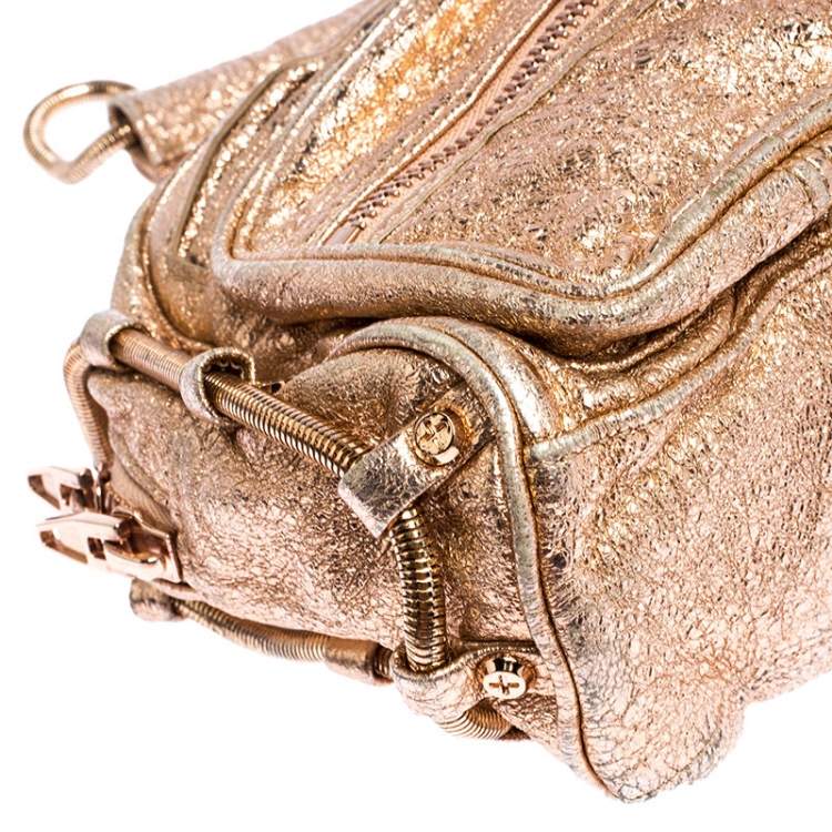 Pre Owned Alexander Wang Metallic Rose Gold Leather Brenda Shoulder Bag