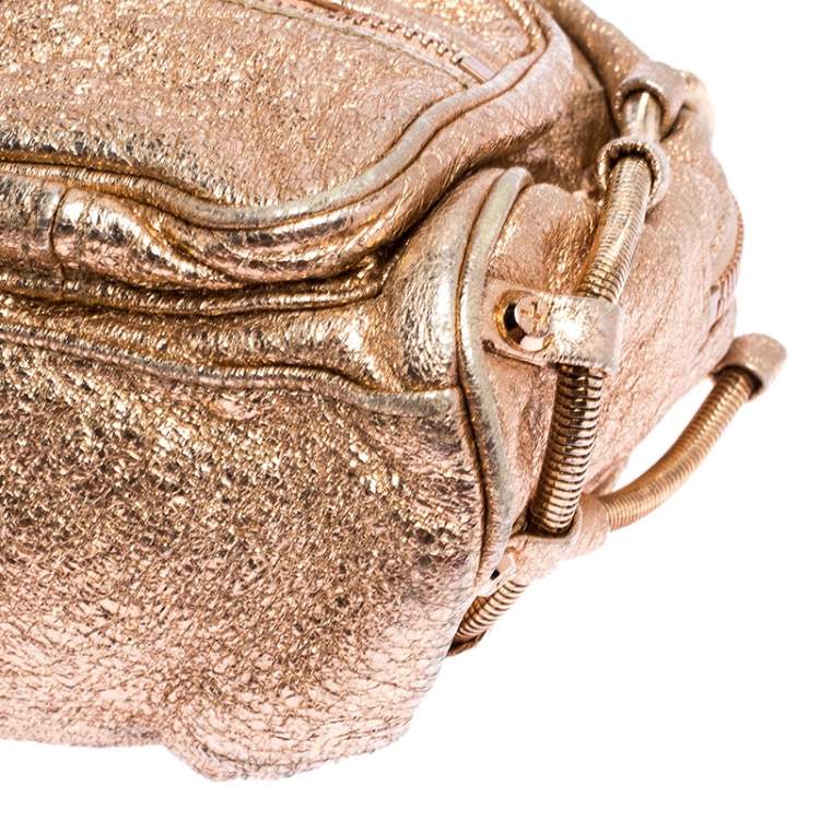 Pre Owned Alexander Wang Metallic Rose Gold Leather Brenda Shoulder Bag