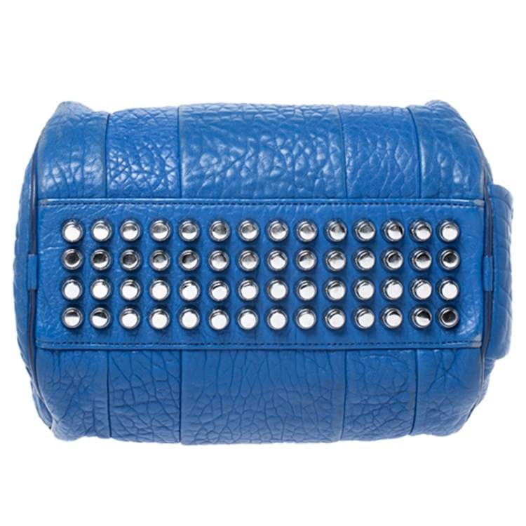 Pre Owned Alexander Wang Blue Leather Small Rockie Satchel