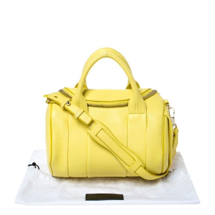 Pre Owned Alexander Wang Yellow Leather Small Rockie Satchel