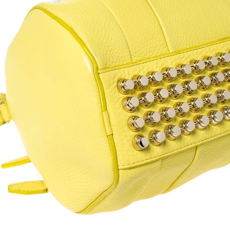 Pre Owned Alexander Wang Yellow Leather Small Rockie Satchel