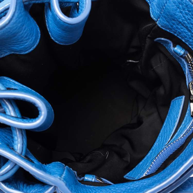 Pre Owned Alexander Wang Blue Leather Diego Bucket Bag