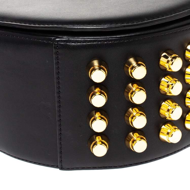 Pre Owned Alexander Wang Black Leather Studded Lia Shoulder Bag