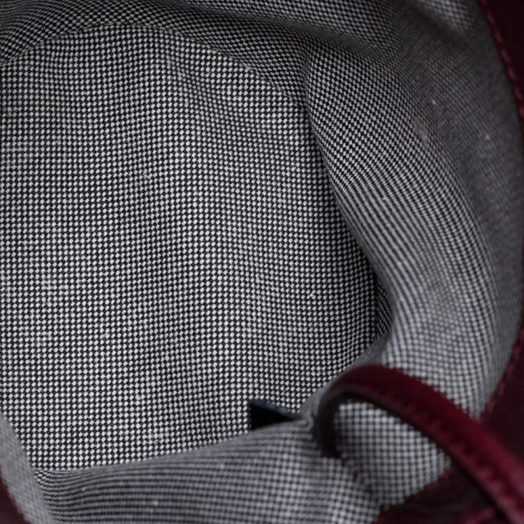 Pre Owned Alexander Wang Burgundy Leather Mini Roxy Studded Bucket Bag