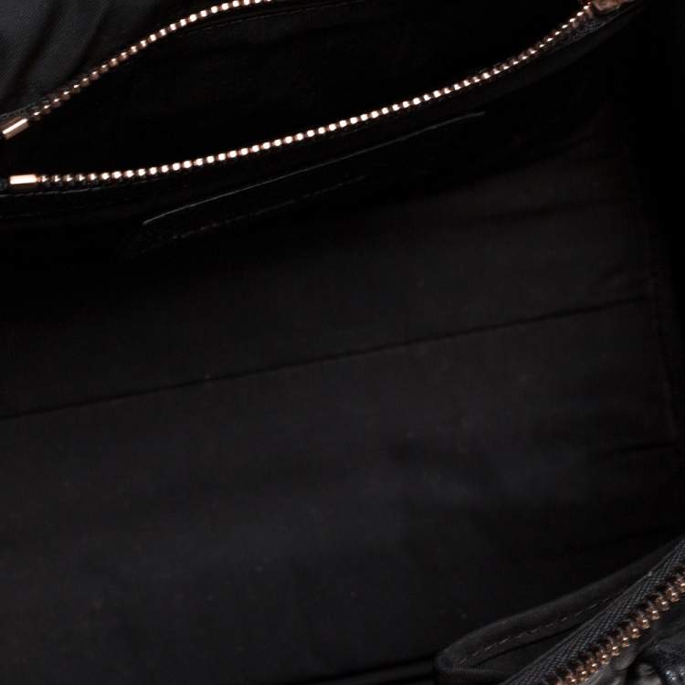 Pre Owned Alexander Wang Black Textured Leather Rocco Duffel Bag