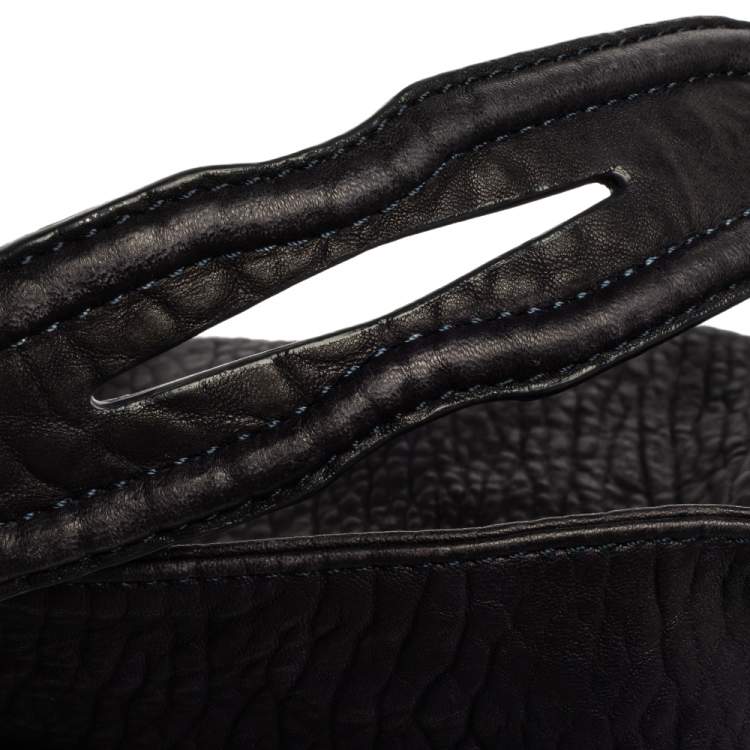Pre Owned Alexander Wang Dark Purple Textured Leather Darcy Hobo