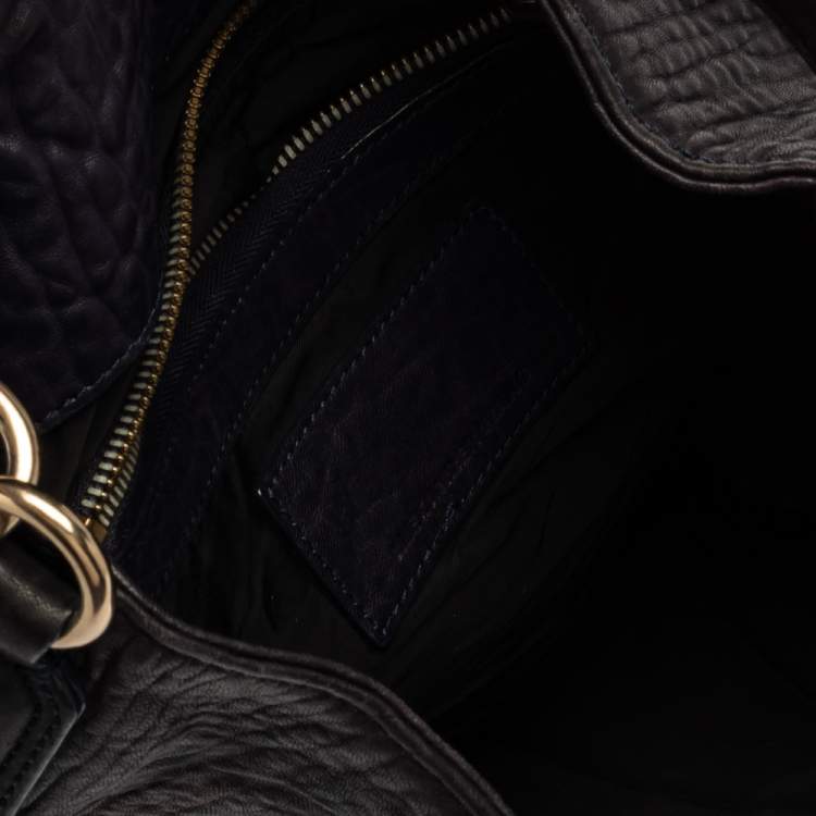 Pre Owned Alexander Wang Dark Purple Textured Leather Darcy Hobo