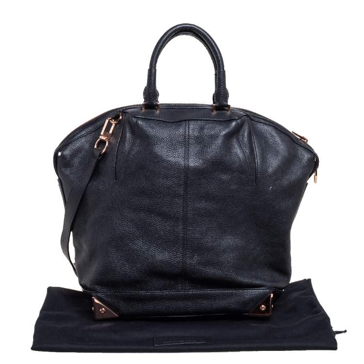 Pre Owned Alexander Wang Black Leather Large Emile Satchel