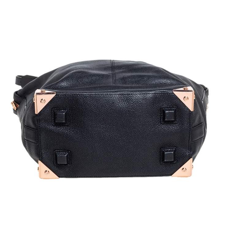 Pre Owned Alexander Wang Black Leather Large Emile Satchel