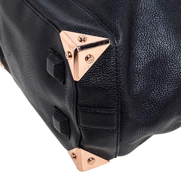 Pre Owned Alexander Wang Black Leather Large Emile Satchel