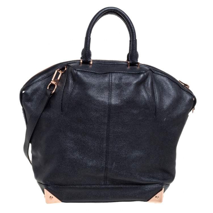 Pre Owned Alexander Wang Black Leather Large Emile Satchel