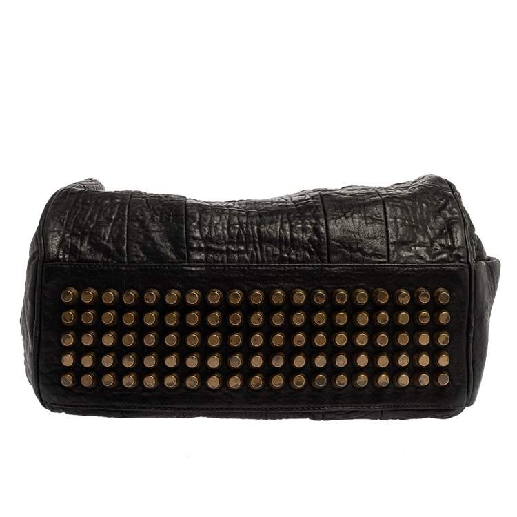 Pre Owned Alexander Wang Black Leather Rocco Duffle Bag