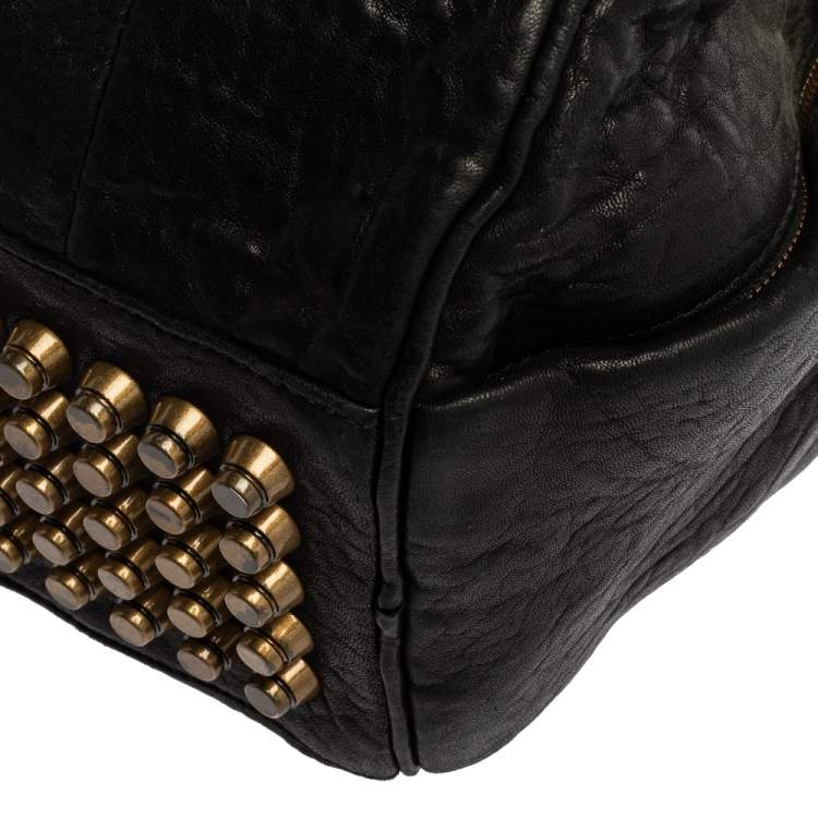 Pre Owned Alexander Wang Black Leather Rocco Duffle Bag