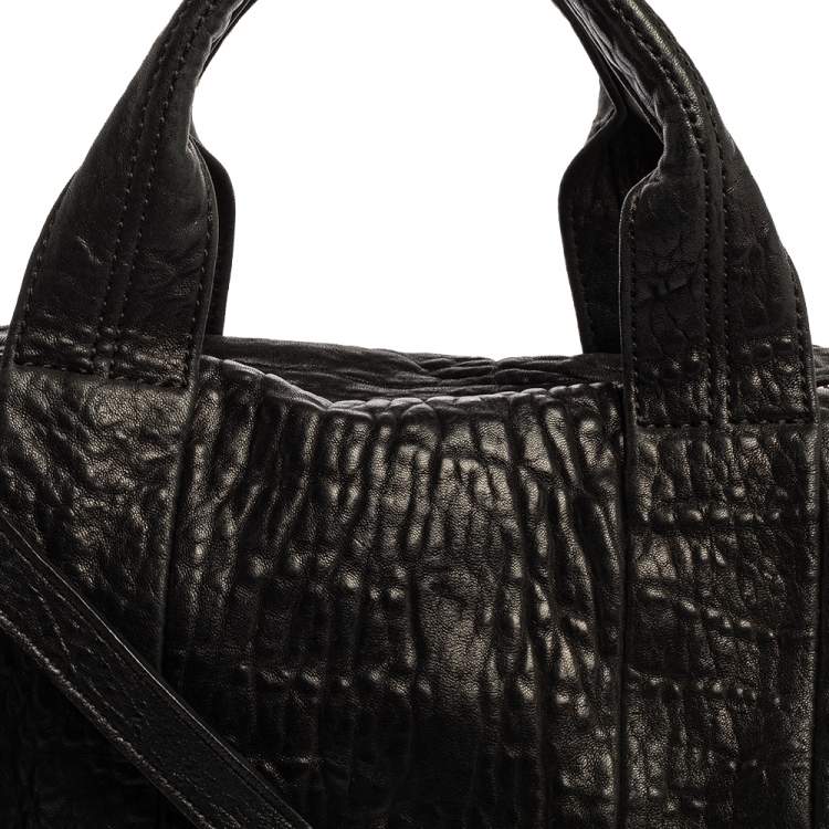 Pre Owned Alexander Wang Black Leather Rocco Duffle Bag