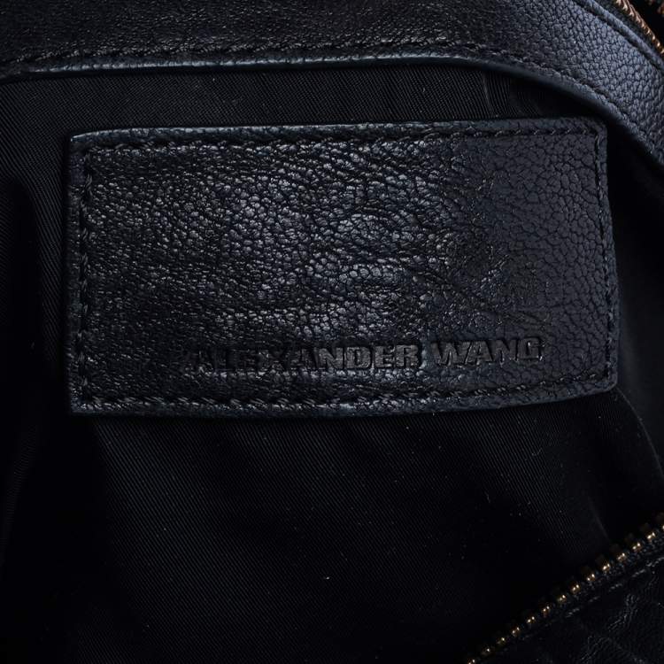 Pre Owned Alexander Wang Black Leather Rocco Duffle Bag