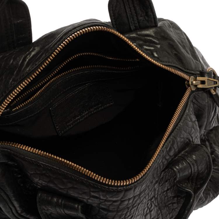 Pre Owned Alexander Wang Black Leather Rocco Duffle Bag