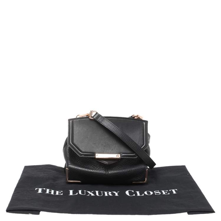 Pre Owned Alexander Wang Black Leather Mini Marion Prisma Shoulder Bag