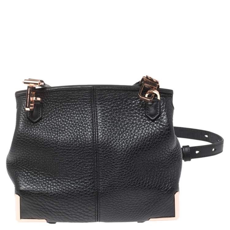 Pre Owned Alexander Wang Black Leather Mini Marion Prisma Shoulder Bag