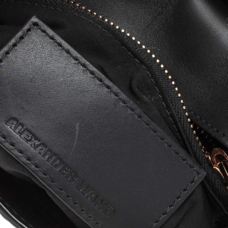 Pre Owned Alexander Wang Black Leather Mini Marion Prisma Shoulder Bag